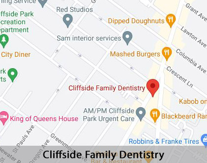 Map image for Emergency Dental Care in Cliffside Park, NJ